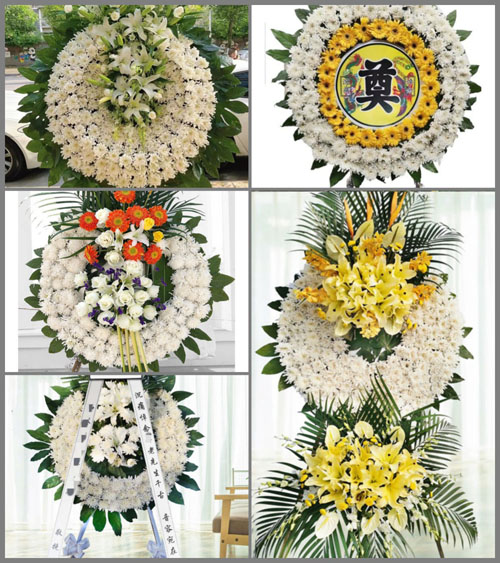 山东青岛即墨市龙山街道南南贡村花圈速递
